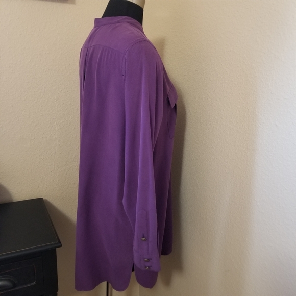 New Soft Surroundings 100% Silk Blouse Large - Picture 2 of 6